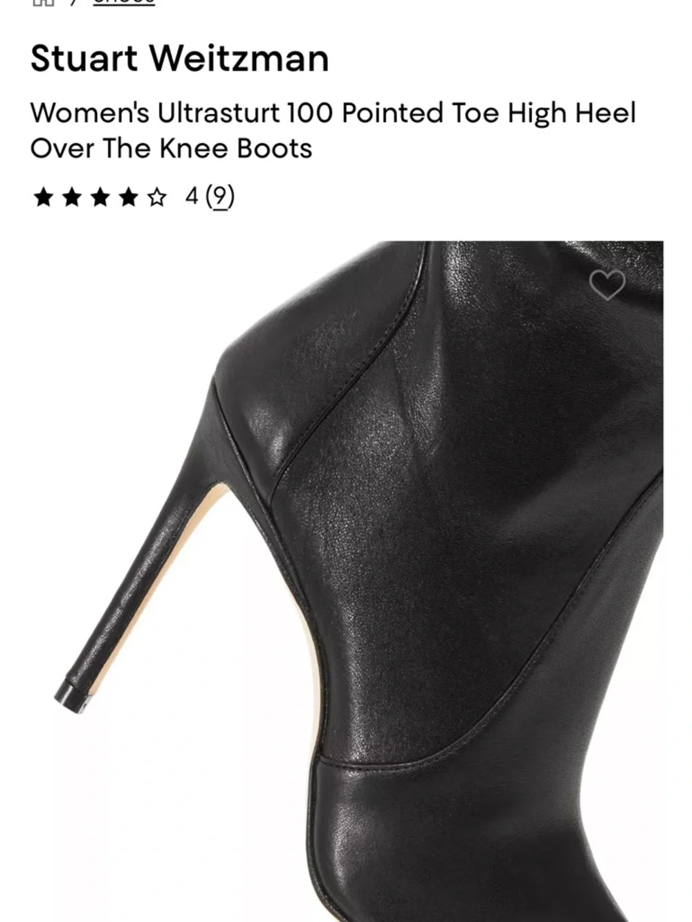 Stuart Weitzman Black Over-the-Knee Pointed Toe Stiletto Boots - Picture 8 of 8